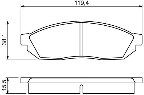 Brake Pad Set, disc brake 0986494208 - image 2