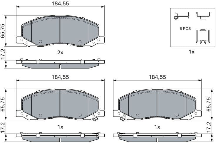 Brake Pad Set, disc brake 0986494298 - image 2