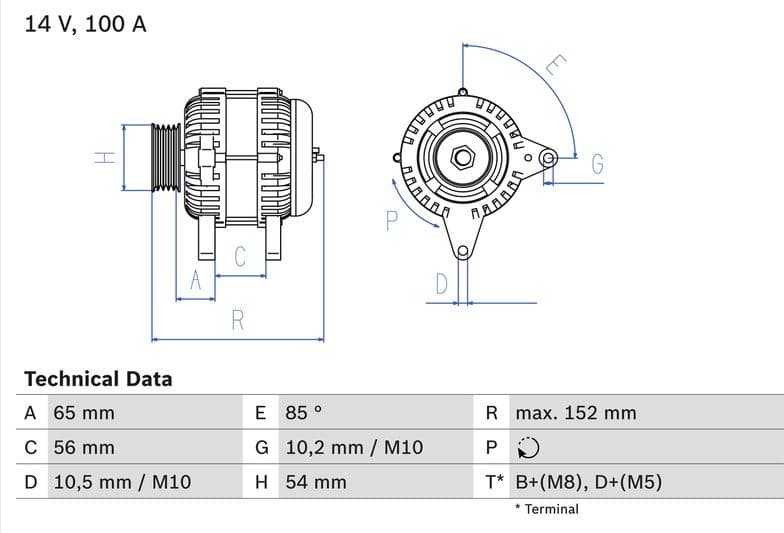 Alternator 0986047270 - image 2