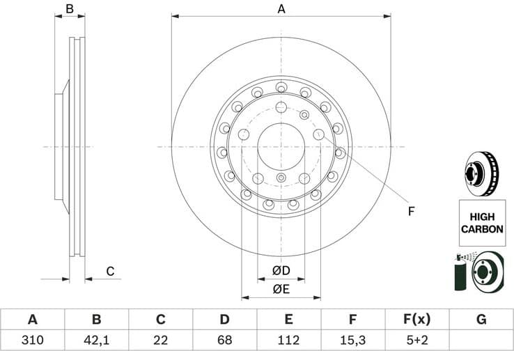 Brake Disc 0986479062 - image 2