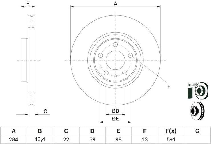 Brake Disc 0986478521 - image 9