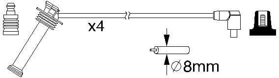 Ignition Cable Kit 0986357208 - image 10