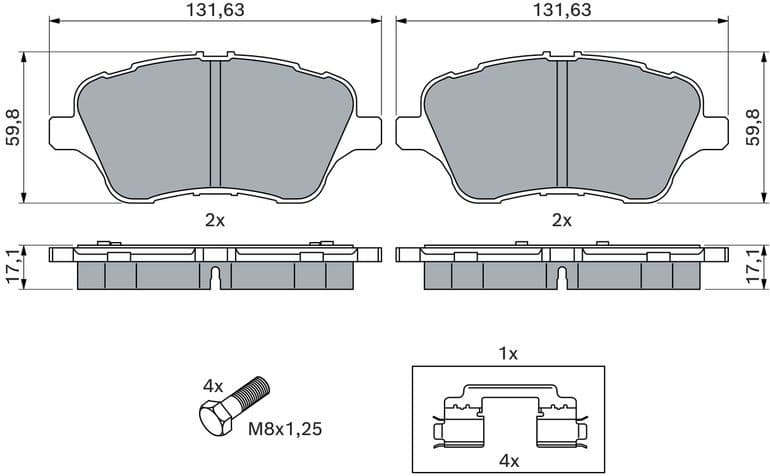 Brake Pad Set, disc brake 0986494792 - image 14