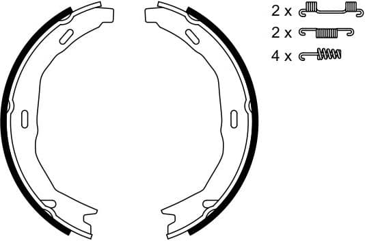 Brake Shoe Set, parking brake 0986487723 - image 7