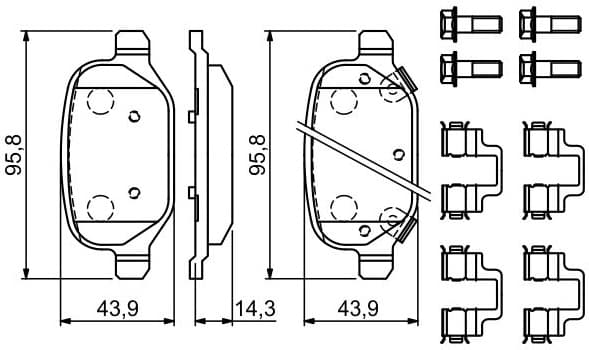 Brake Pad Set, disc brake 0986494935 - image 2