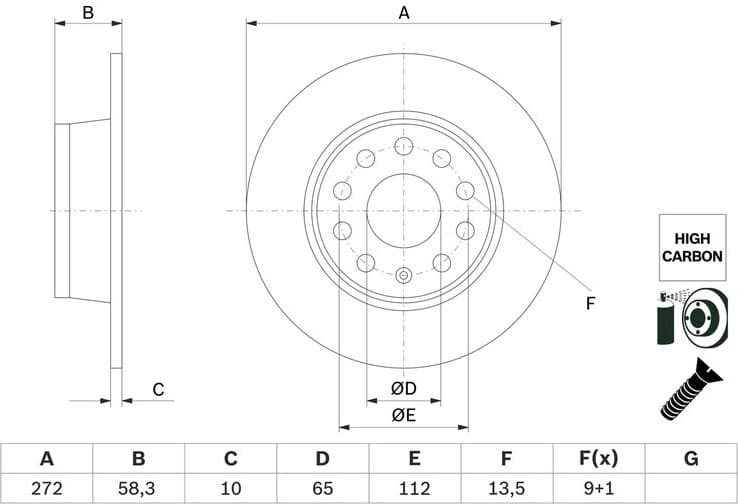 Brake Disc 0986479F23 - image 2