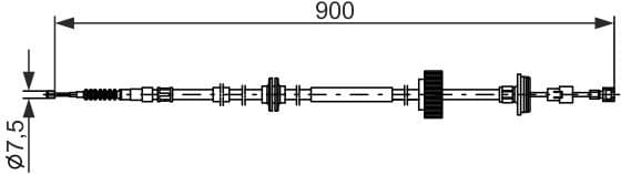 Cable Pull, parking brake 1 987 482 793 - image 2