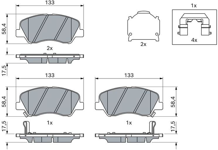 Brake Pad Set, disc brake 0986494563 - image 13