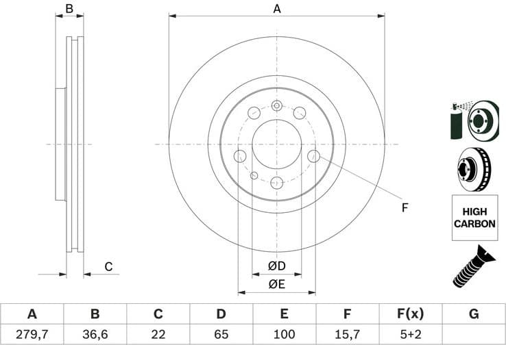 Brake Disc 0986478852 - image 8