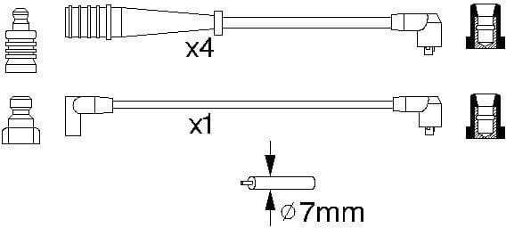 Ignition Cable Kit 0986356704 - image 10