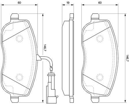 Brake Pad Set, disc brake 0986494068 - image 2