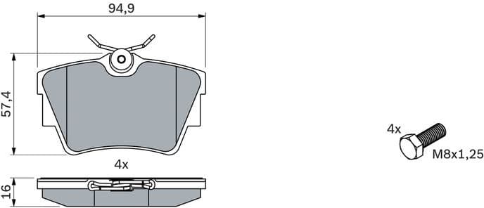 Brake Pad Set, disc brake 0986494040 - image 12