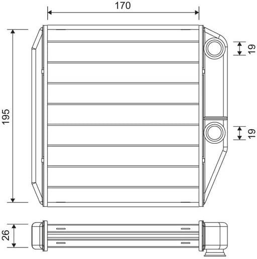 Heat Exchanger, interior heating 811600