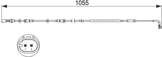 Warning Contact, brake pad wear 1987473506 - image 3