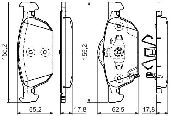 Brake Pad Set, disc brake 0986494383 - image 2