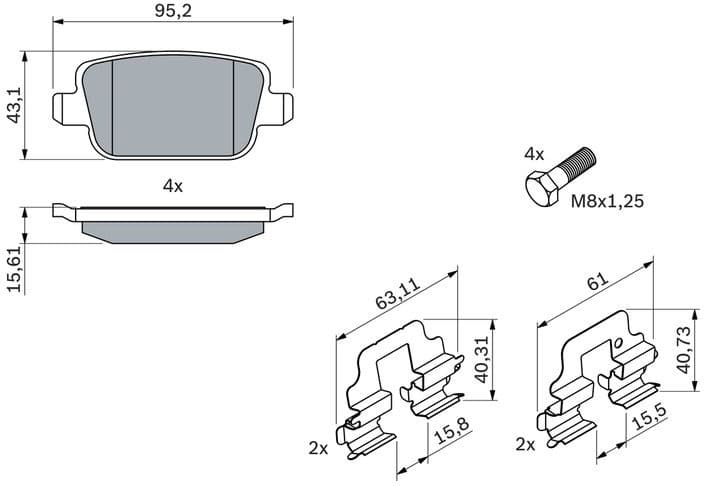 Brake Pad Set, disc brake 0986494214 - image 11