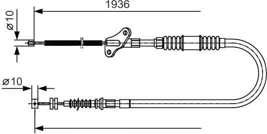 Cable Pull, parking brake 1 987 482 110 - image 2