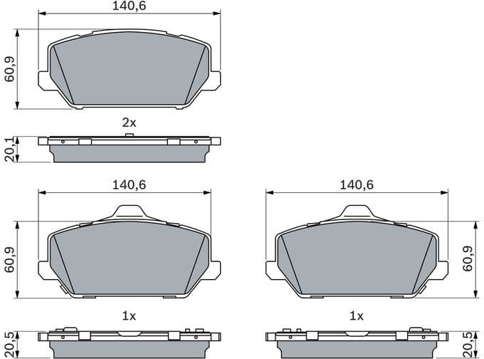 Brake Pad Set, disc brake 0 986 424 954 - image 6