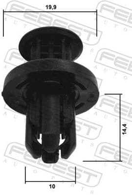 Clip, trim/protection strip 88570-103 - image 2