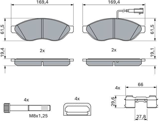 Brake Pad Set, disc brake 0986494591 - image 9