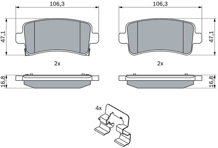 Brake Pad Set, disc brake 0986424124 - image 7