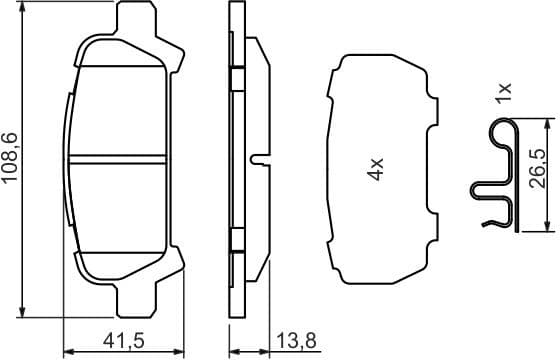 Brake Pad Set, disc brake 0986494445 - image 7