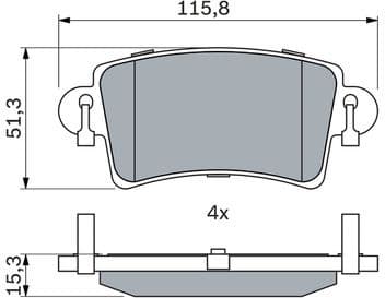 Brake Pad Set, disc brake 0986494043 - image 12