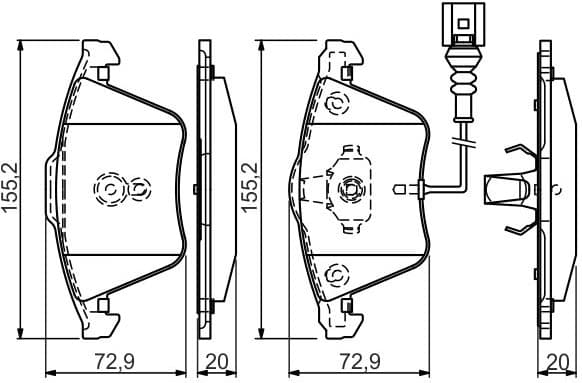 Brake Pad Set, disc brake 0986494550 - image 4