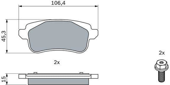 Brake Pad Set, disc brake 0986494723 - image 13