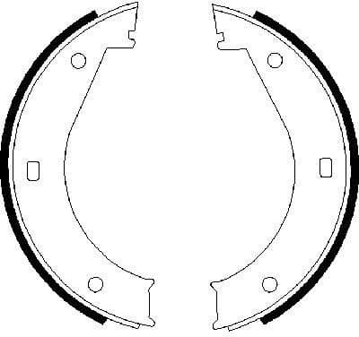 Brake Shoe Set, parking brake 0986487211 - image 2