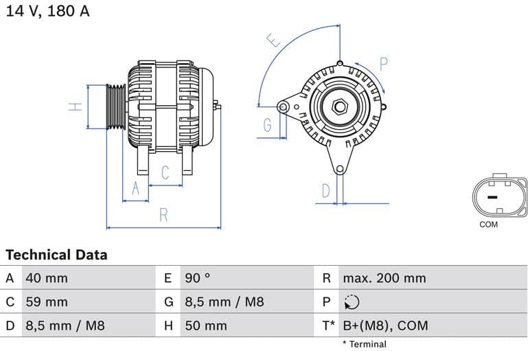 Alternator 0986083310 - image 3