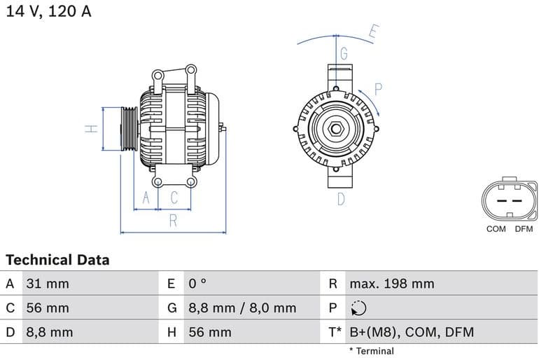 Alternator 0986045380 - image 4