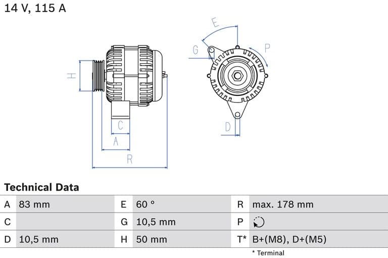 Alternator 0986041320 - image 3