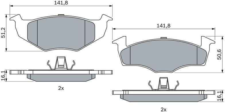 Brake Pad Set, disc brake 0986494005 - image 10