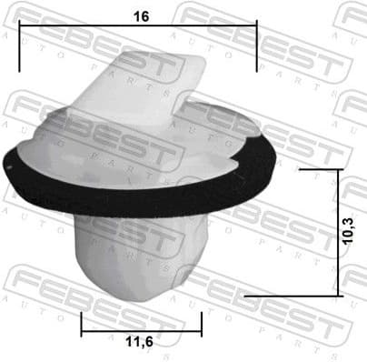 Clip, trim/protection strip 88570-134 - image 2