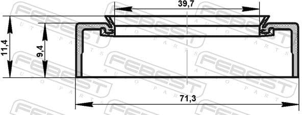 Shaft Seal, drive shaft 95AES-40710911X - image 2