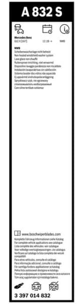 Wiper blade set BOSCH 2psc 3397014832 - image 9