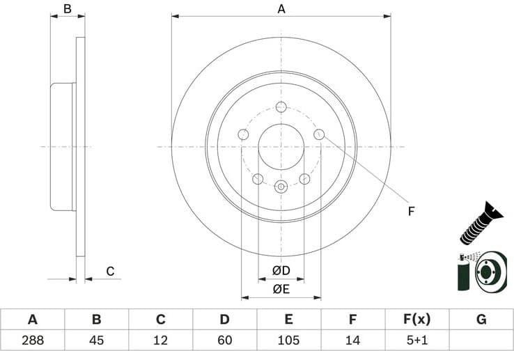 Brake Disc 0986479D90 - image 2