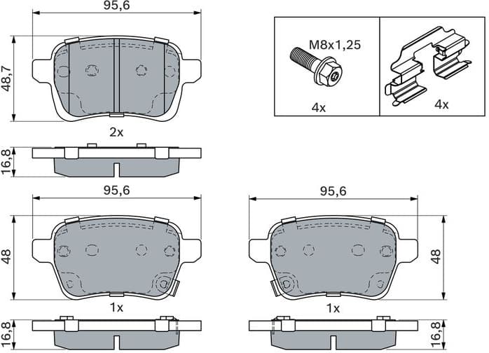 Brake Pad Set, disc brake 0986494747 - image 4