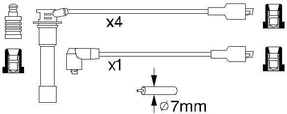 Ignition Cable Kit 0986356795 - image 11