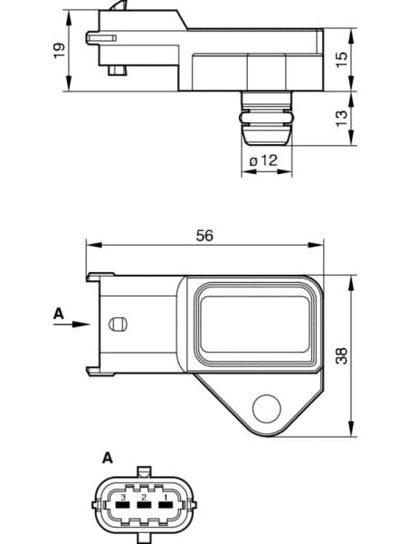 Sensor, boost pressure 0281002487 - image 14