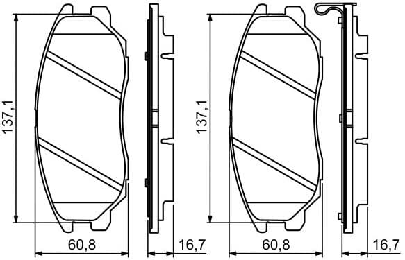 Brake Pad Set, disc brake 0986494347 - image 8