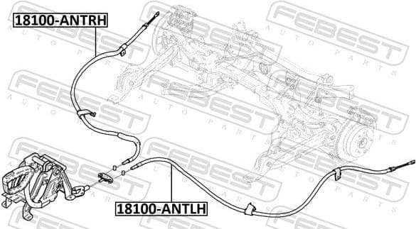 Cable Pull, parking brake 18100-ANTLH - image 2
