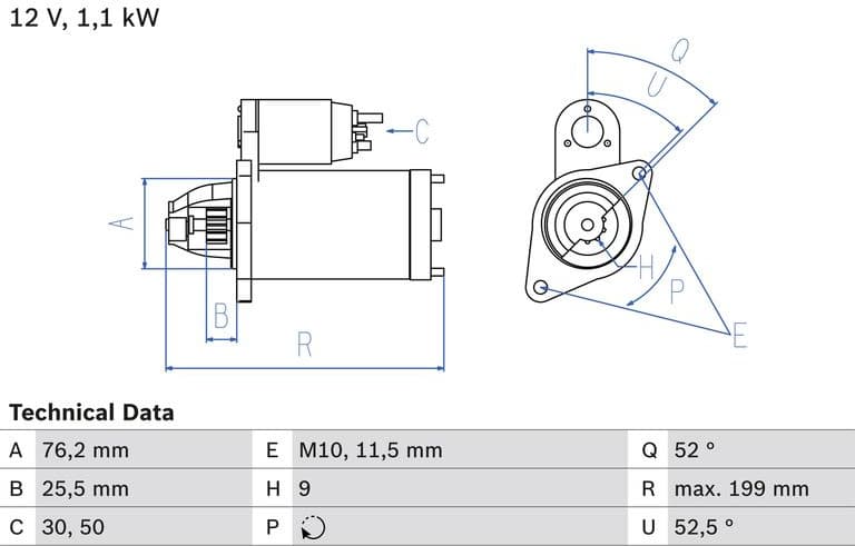 Starter 0986021500 - image 2