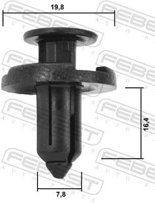 Clip, trim/protection strip 88570-131 - image 2