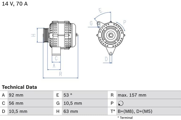 Alternator 0986039760 - image 2