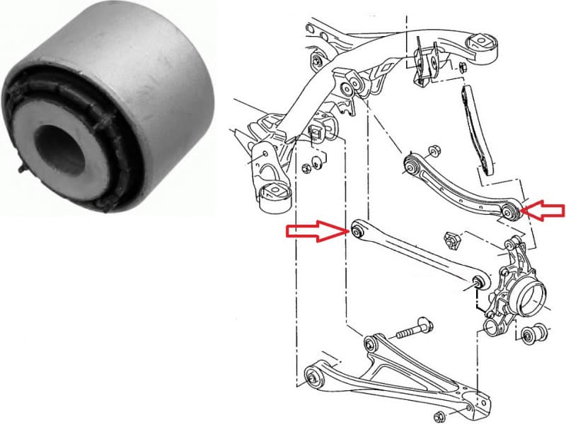 Silentblock rear axle 35710 01