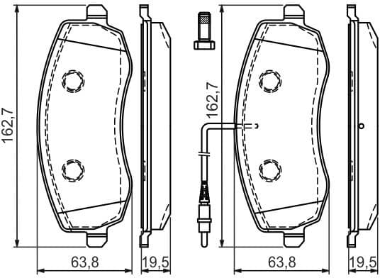 Brake Pad Set, disc brake 0986494385 - image 11