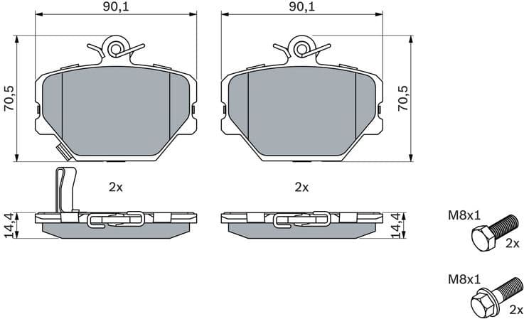 Brake Pad Set, disc brake 0986424471 - image 14
