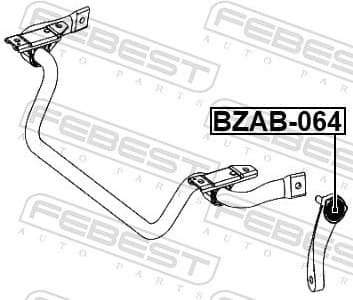Mounting, axle strut BZAB-064